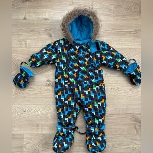 Gusti Canada Baby Snowsuit | 12M | Removable Mittens & Boots